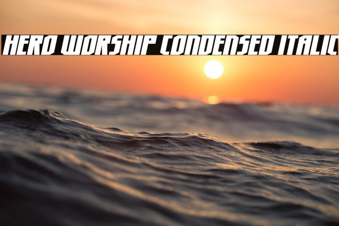 Hero Worship Condensed Italic Example 2