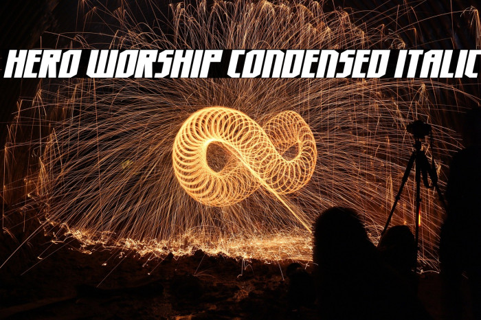 Hero Worship Condensed Italic Example 3