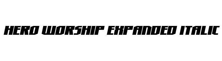 Hero Worship Expanded Italic  免费字体下载