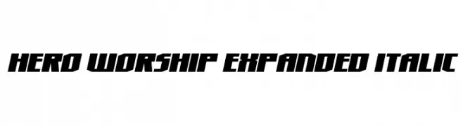 Hero Worship Expanded Italic  Fuentes Gratis Descargar