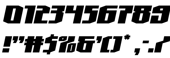 Hero Worship Expanded Italic Font OTHER CHARS