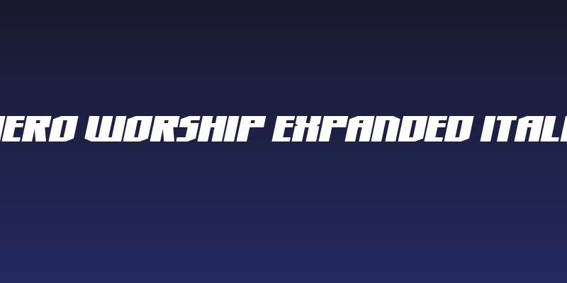 Hero Worship Expanded Italic Social Header