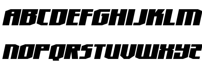 Hero Worship Expanded Italic Font LOWERCASE