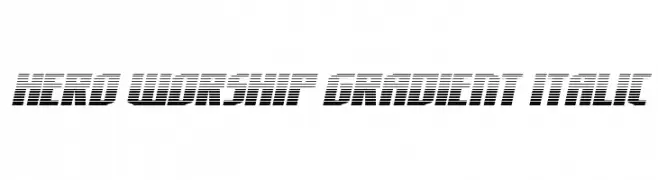 Hero Worship Gradient Italic  baixar fontes gratis
