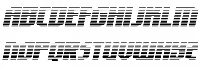 Hero Worship Gradient Italic Fonte MAIÚSCULAS