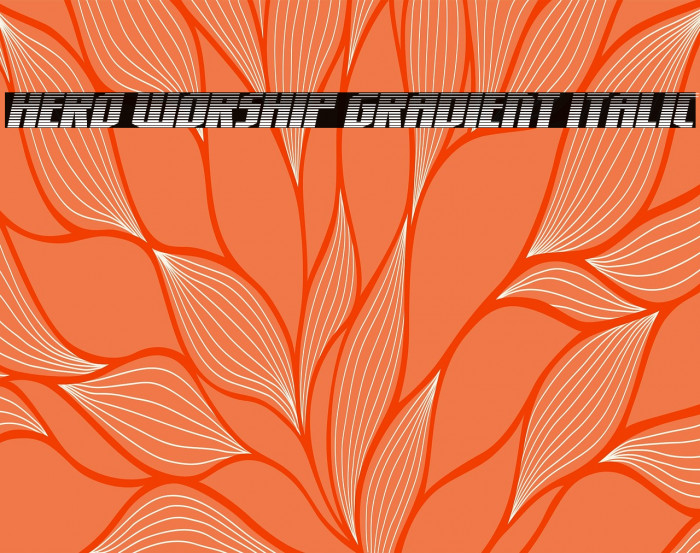 Hero Worship Gradient Italic Example 3