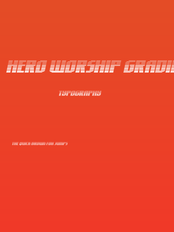 Hero Worship Gradient Italic Poster