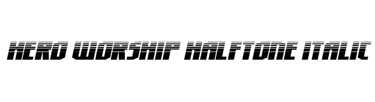Hero Worship Halftone Italic  Free Fonts Download