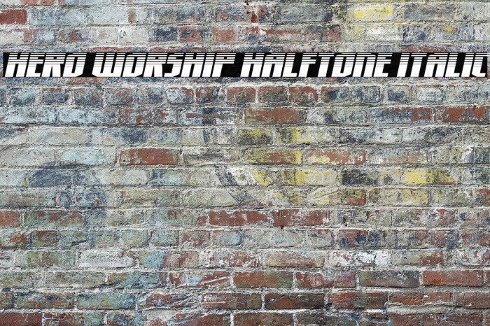 Hero Worship Halftone Italic Example 1