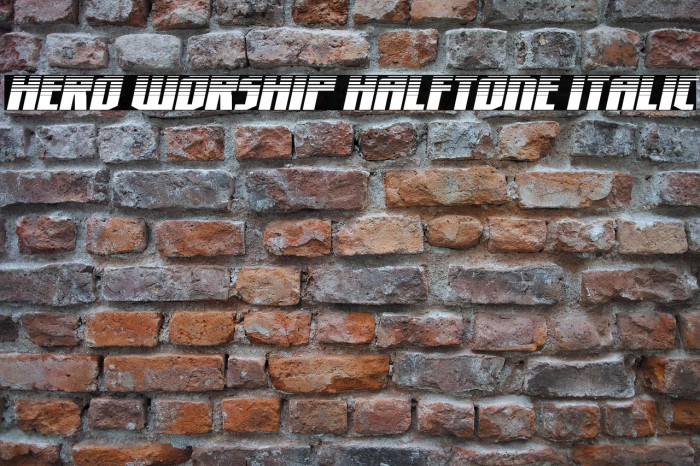 Hero Worship Halftone Italic Example 3