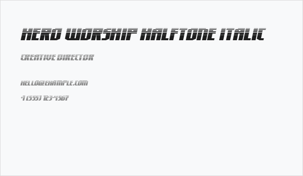 Hero Worship Halftone Italic Business Card
