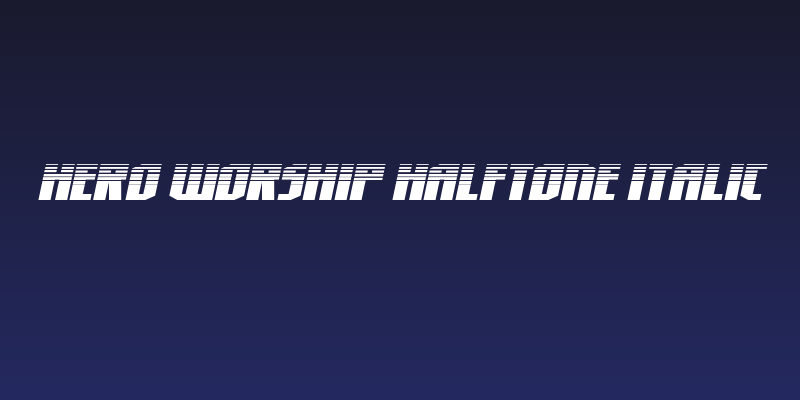 Hero Worship Halftone Italic Social Header