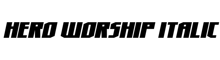 Hero Worship Italic  Frei Schriftart Herunterladen