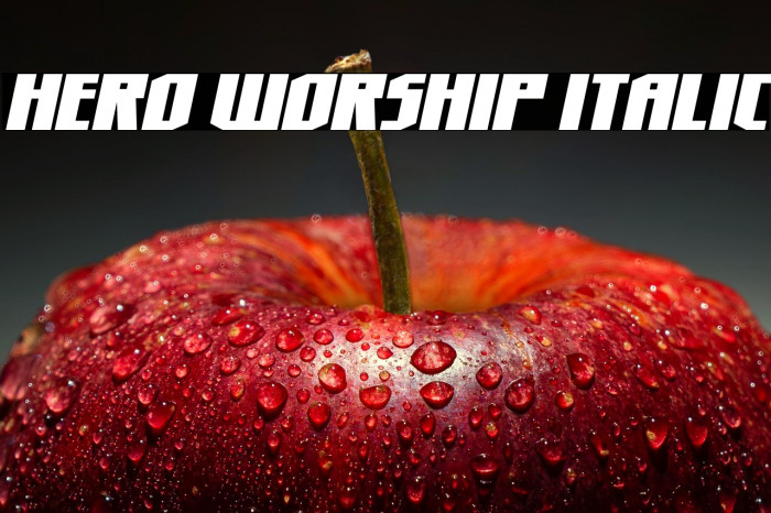 Hero Worship Italic Example 2