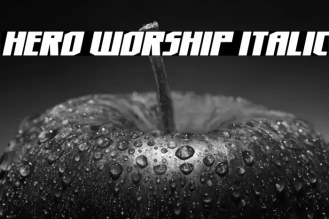 Hero Worship Italic Font examples