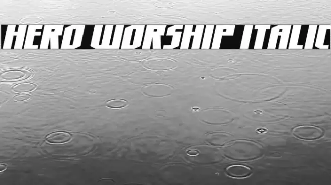 Hero Worship Italic Font examples