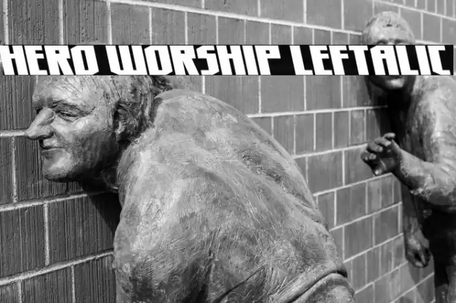 Hero Worship Leftalic Font examples