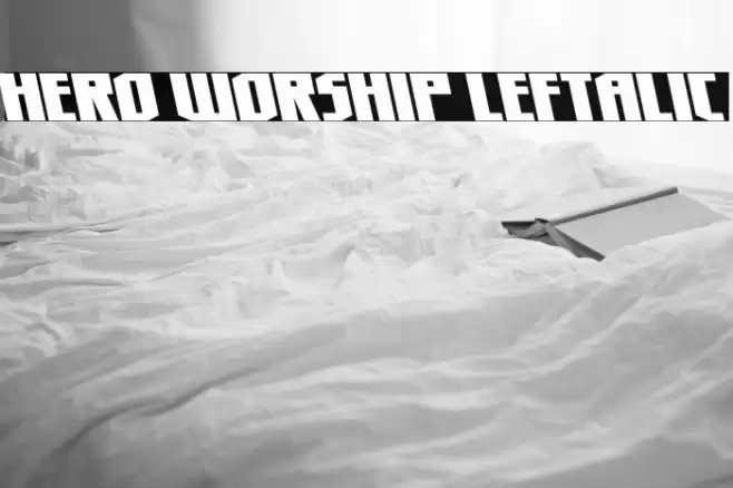 Hero Worship Leftalic Font examples