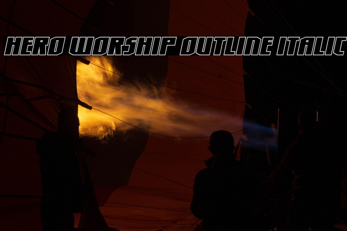 Hero Worship Outline Italic Example 1