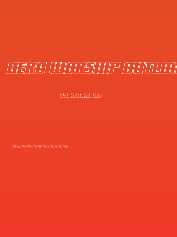 Hero Worship Outline Italic Poster