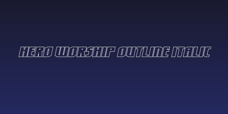 Hero Worship Outline Italic Social Header