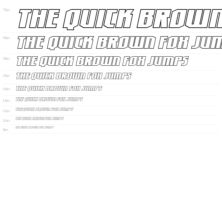 Hero Worship Outline Italic Waterfall