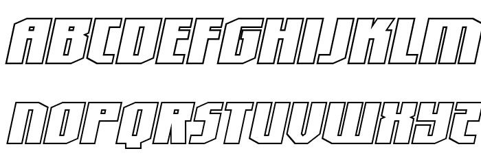 Hero Worship Outline Italic Font LOWERCASE