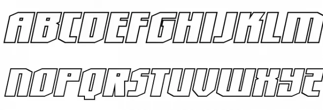 Hero Worship Outline Italic Caratteri MINUSCOLO