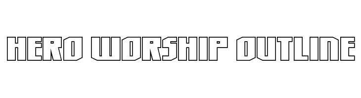 Hero Worship Outline  Frei Schriftart Herunterladen