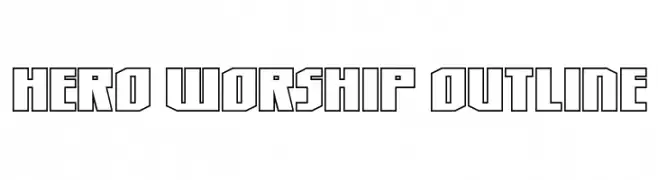 Hero Worship Outline  フリーフォントのダウンロード