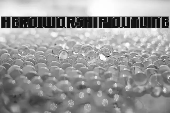 Hero Worship Outline Font examples