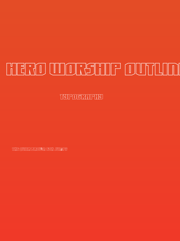 Hero Worship Outline Poster