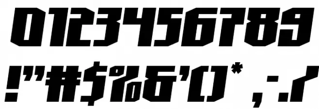 Hero Worship Semi-Italic Font OTHER CHARS