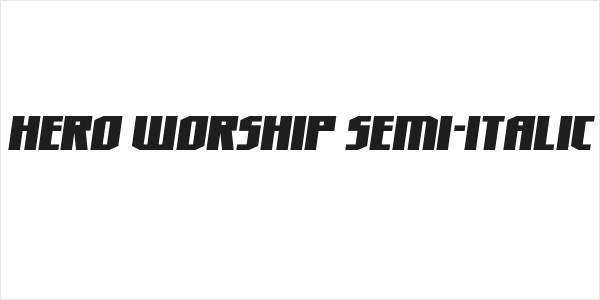 Hero Worship Semi-Italic Logo