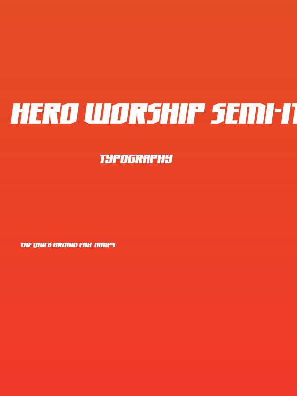 Hero Worship Semi-Italic Poster