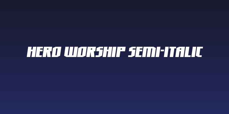 Hero Worship Semi-Italic Social Header
