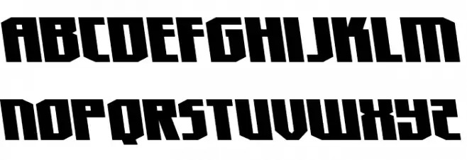 Hero Worship Semi-Leftalic フォント 大文字