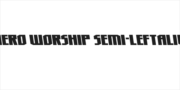 Hero Worship Semi-Leftalic Logo