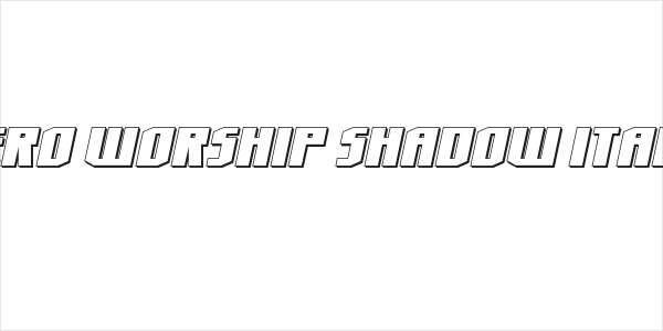 Hero Worship Shadow Italic Logo