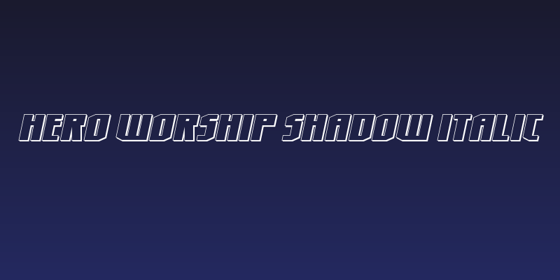 Hero Worship Shadow Italic Social Header