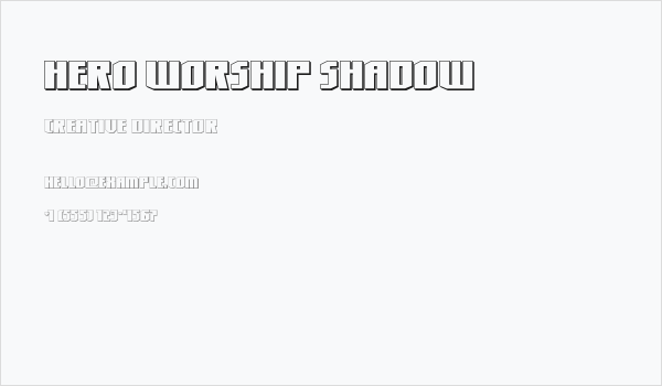 Hero Worship Shadow Business Card