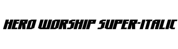 Hero Worship Super-Italic  font caratteri gratis