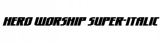 Hero Worship Super-Italic  免费字体下载