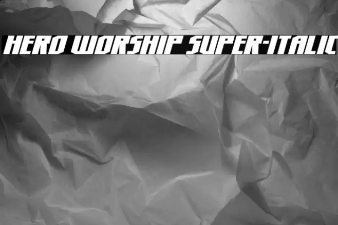Hero Worship Super-Italic Font examples