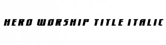Hero Worship Title Italic  免费字体下载