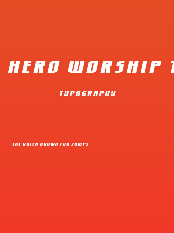 Hero Worship Title Italic Poster
