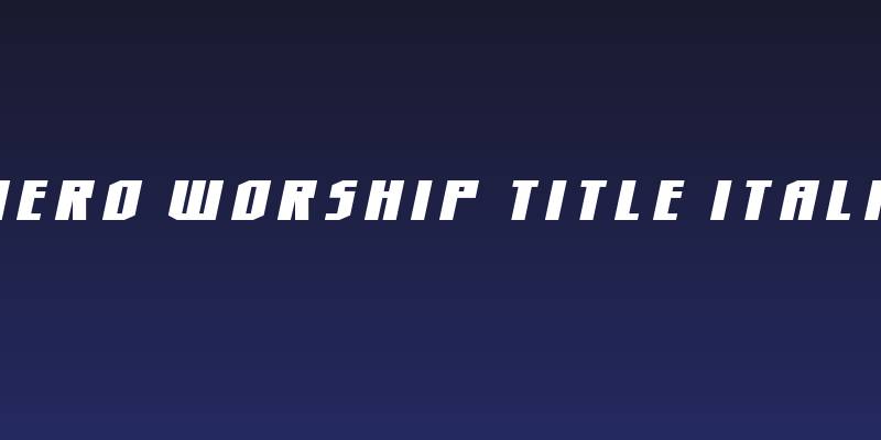 Hero Worship Title Italic Social Header