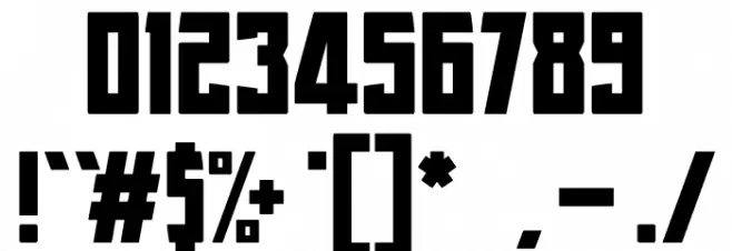 Hero Font OTHER CHARS