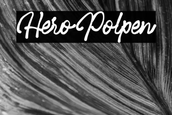 HeroPolpen Font examples