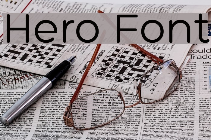 Hero Font examples